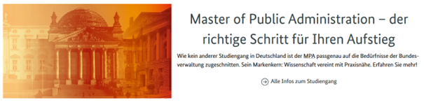 Studium "Master of Public Administration"